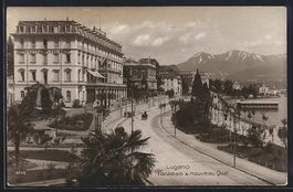 AK Lugano, Paradiso, nouveau Quai, 1921
