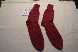 Handgestrickte Wollsocken Gr. 49  (323)