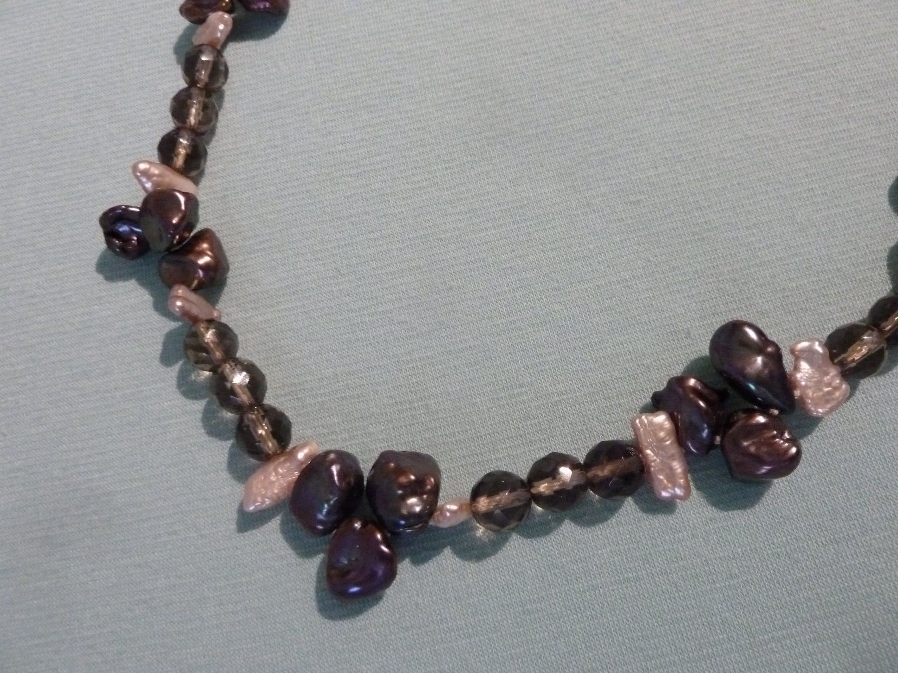 Ketten: Perlen Schmuck Perlen Rauchquarz Collier echte  Kette – Gebraucht aus Meiringen von Lifestyle55