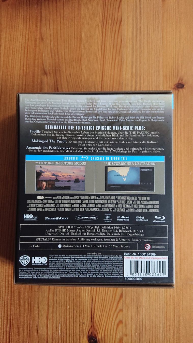 Tutti i DVDs: THE PACIFIC auf Blu-Ray 10 Teilige Serie – Usato da Wilderswil venduto da Exebub 1