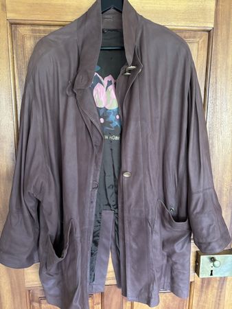 Vintage Ziegen-Lederjacke, Grösse 42, Braun