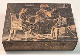 Antiker Druckstock / Druckplatte