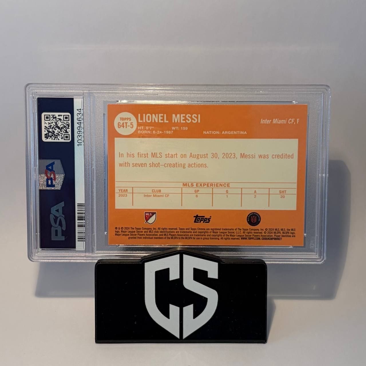 Topps Carte collezionabili: 2024 Topps Chrome MLS Lionel Messi Refractor PSA 10 – Usato da Oftringen venduto da collectsupply 1