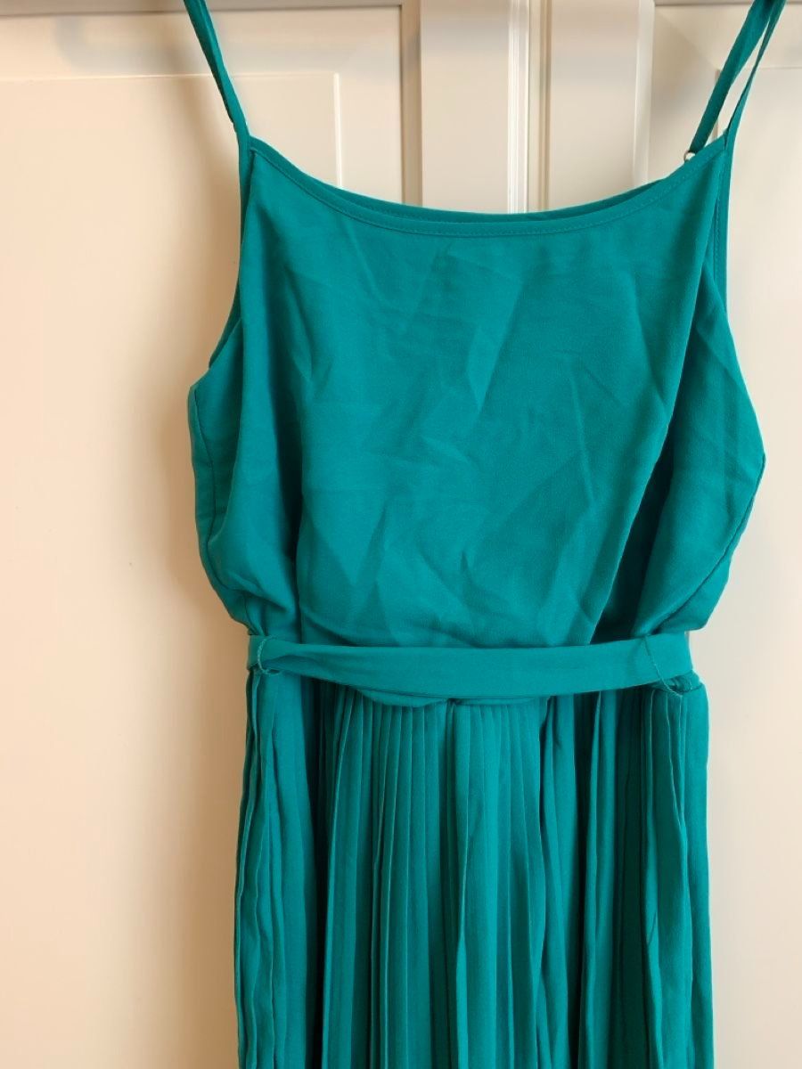 Vestiti: Teal Pleated Sommer Kleid - Size S – Usato da Zürich venduto da Sera.13 1