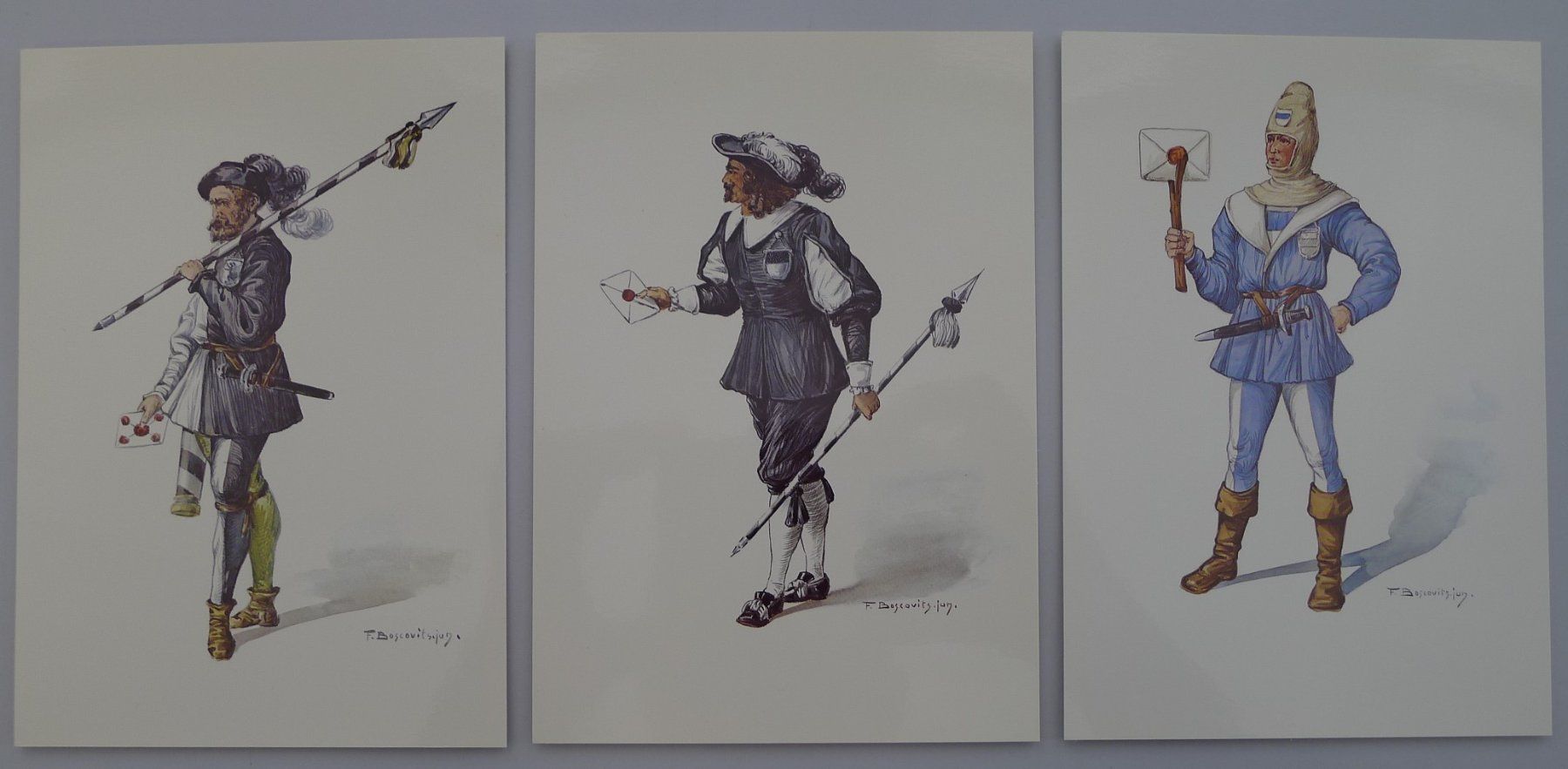 Tous les timbres: Ansichtskartenset "Die Standesläufer der 13 alten Orte" – D'occasion à Sursee par Luzernerraute 5