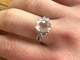 Ring Silber mit Morganit