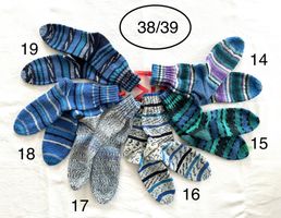 handgestrickte Wollsocken, 38/39