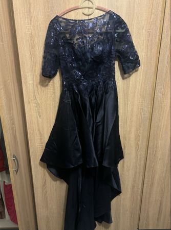 Damen Kleid dunkelblau pailletten Grösse M neu