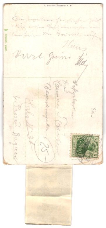Cartoline postali: Leporello-AK Frankfurt /Main, Briefträg – Usato da Berlin venduto da bartko-reher 1