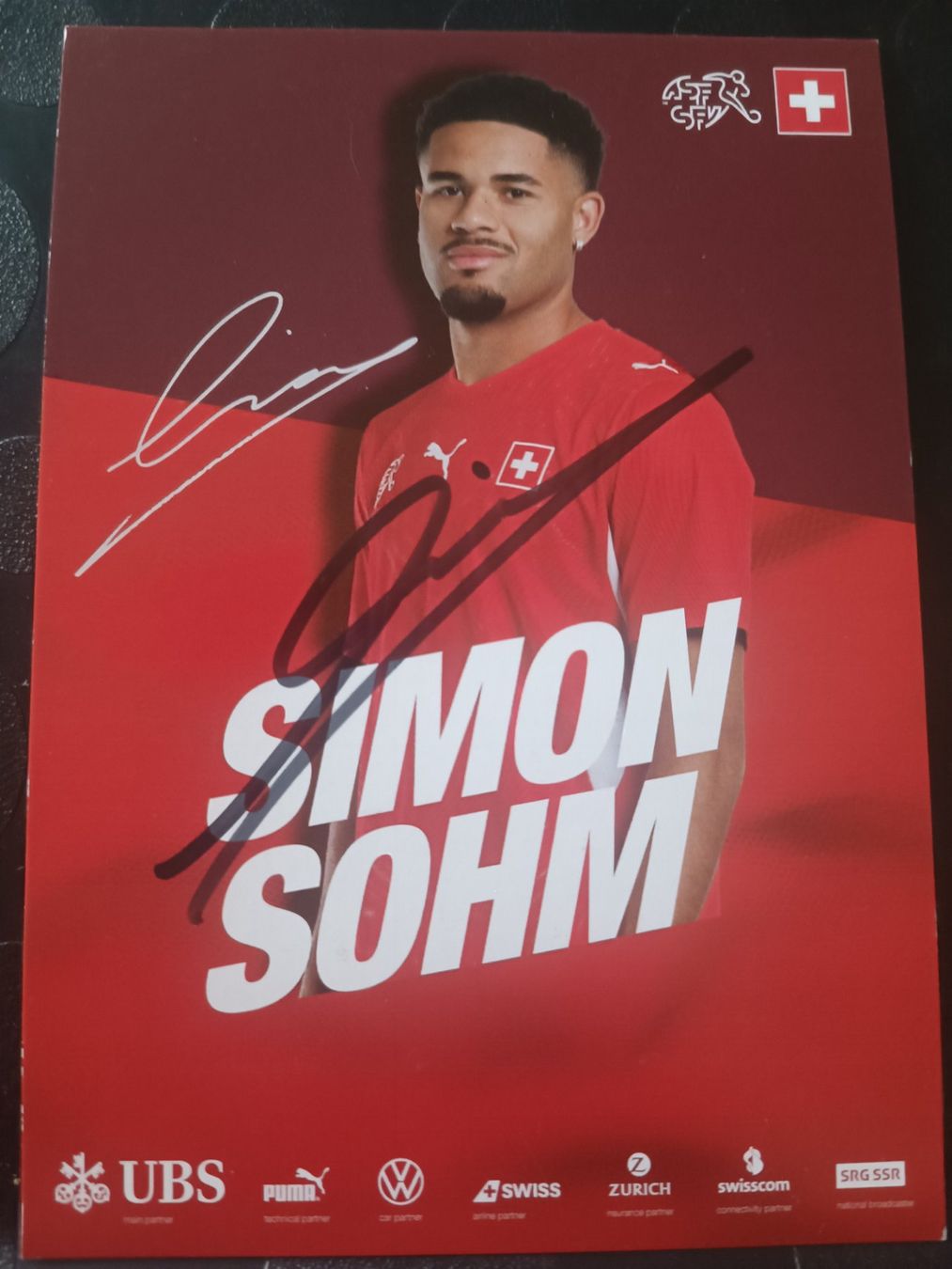 Autografi: Simon Sohm - handsignierte SFV Karte – Usato da Menziken venduto da Artographs