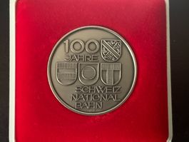 Gedenkmünze "100 Jahre Schweiz National Bahn"