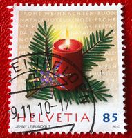 Nr.1373  Kerze 2010 mit Stempel