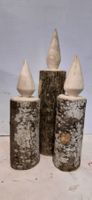 Kerzen aus Eschenholz, 3er Set, Handarbeit, Dekoration