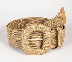 Retro Beige Elastischer geflochtener Gürtel Ceinture tressée