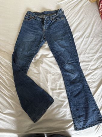 Damen Jeans Levi Strauss blau Bootcut gebrauchter Zustand