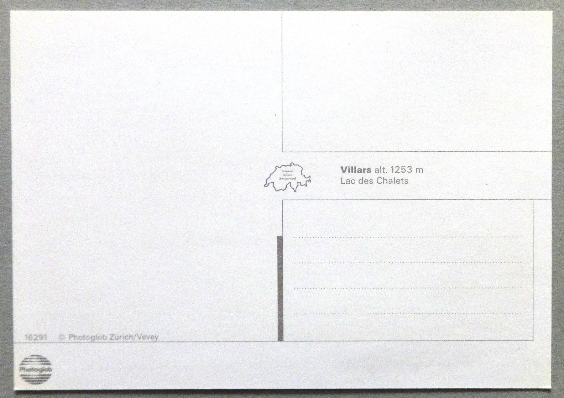 Cartoline postali: Villars, 1253 m, Lac des Chalets – Usato da Fétigny venduto da Billy2miny 1