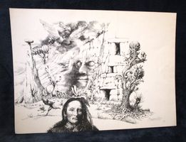 SERGE DIAKONOFF DESSIN SUR PAPIER SANS TITRE  1986