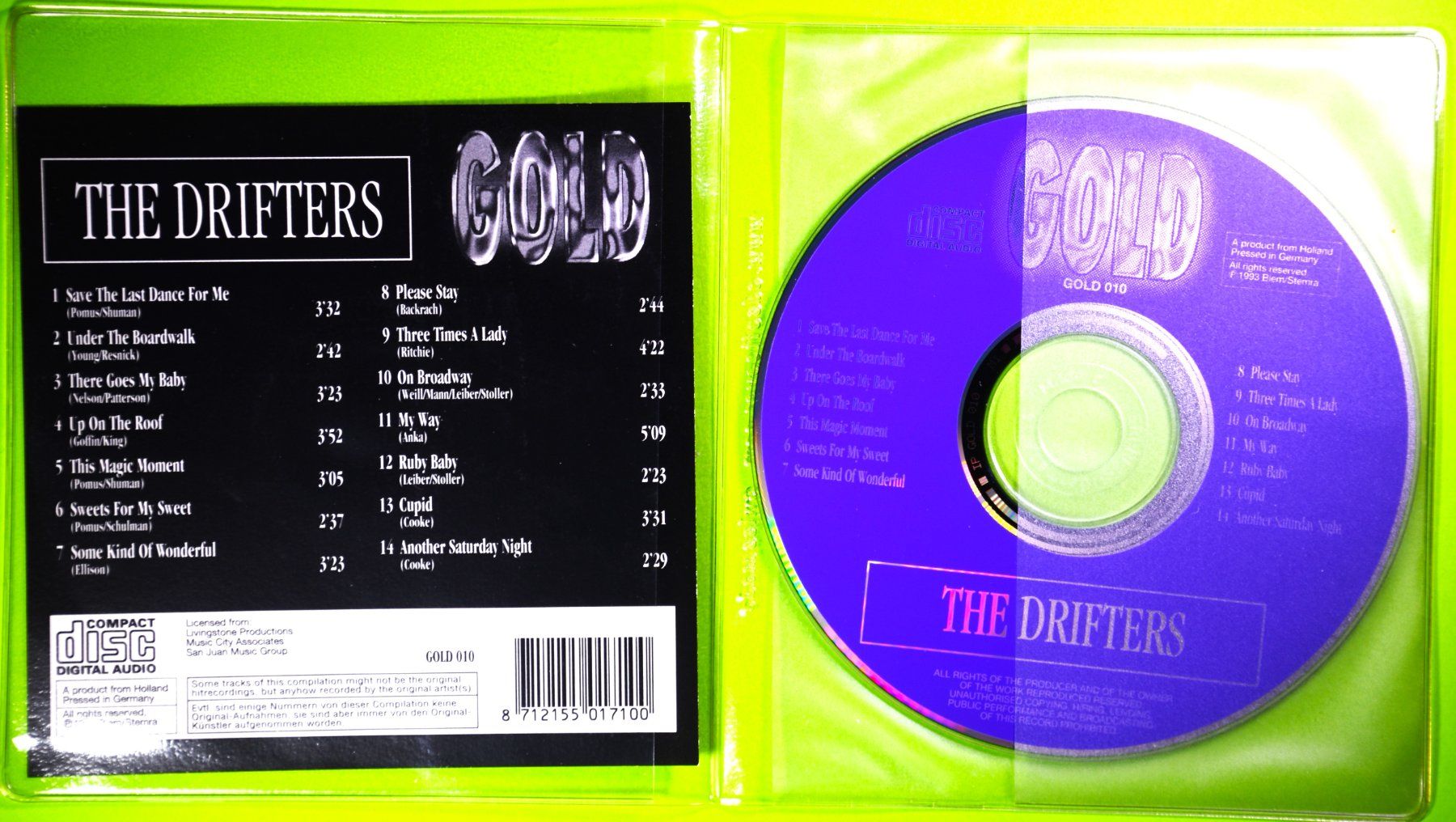 CDs: THE DRIFTERS  /  GOLD /  WUNDERSCHÖNE CD ! – Neu (gemäss Beschreibung) aus Luzern von piro12 1