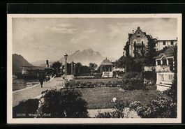 AK Weggis, Partie am Quai, 1920