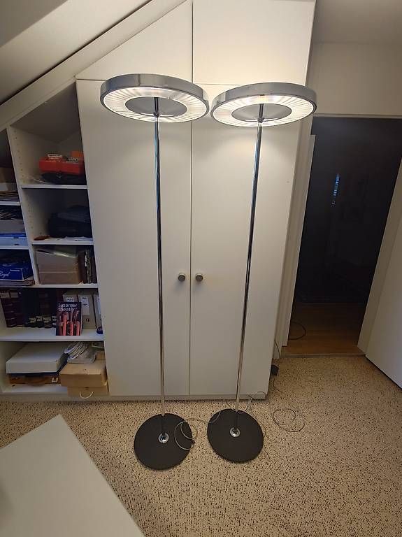 Lampes: 2× BELUX DISK Design-Stehleuchte – D'occasion à Sursee par Propelleronkel