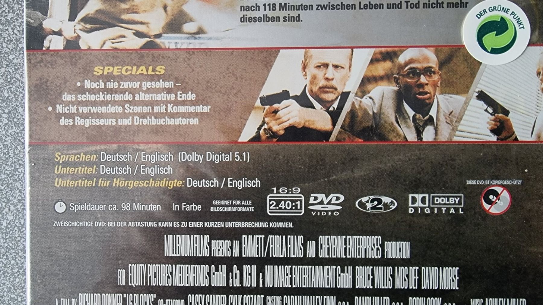 Tutti i DVDs: DVD 16 Blocks / Steelbook Bruce Willis – Usato da Oetwil am See venduto da fineli2 1