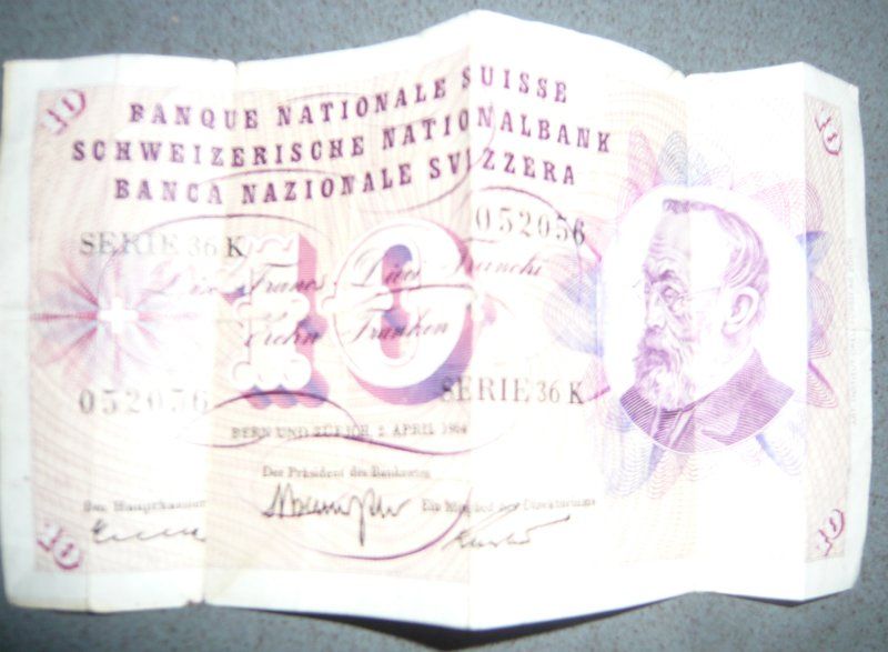 Banconote: Banknote CH 10 CHF – Usato da Ruggell venduto da Btt