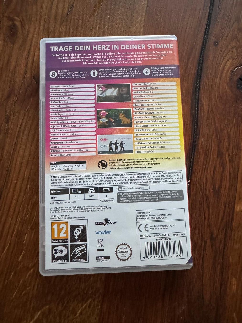 Nintendo Spiele: Nintendo Switch - Let's SING 2021 mit deutschen Hits – Gebraucht aus Sempach von sta_p662 2