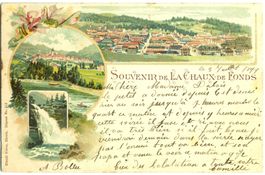 Souvenir de La Chaux-de-Fonds. Litho. 1899