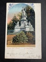 Schweiz 1902 AK Gruss aus Basel St.Jakobs Denkmal