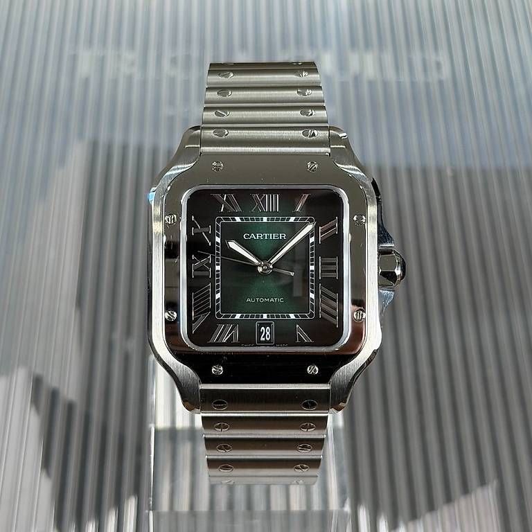 Uhren: Cartier Santos L Green WSSA0062 – Gebraucht aus Genève von minty.watches