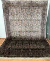 Seidenteppich XXL 334*242cm handg.frisch gewaschen Felder
