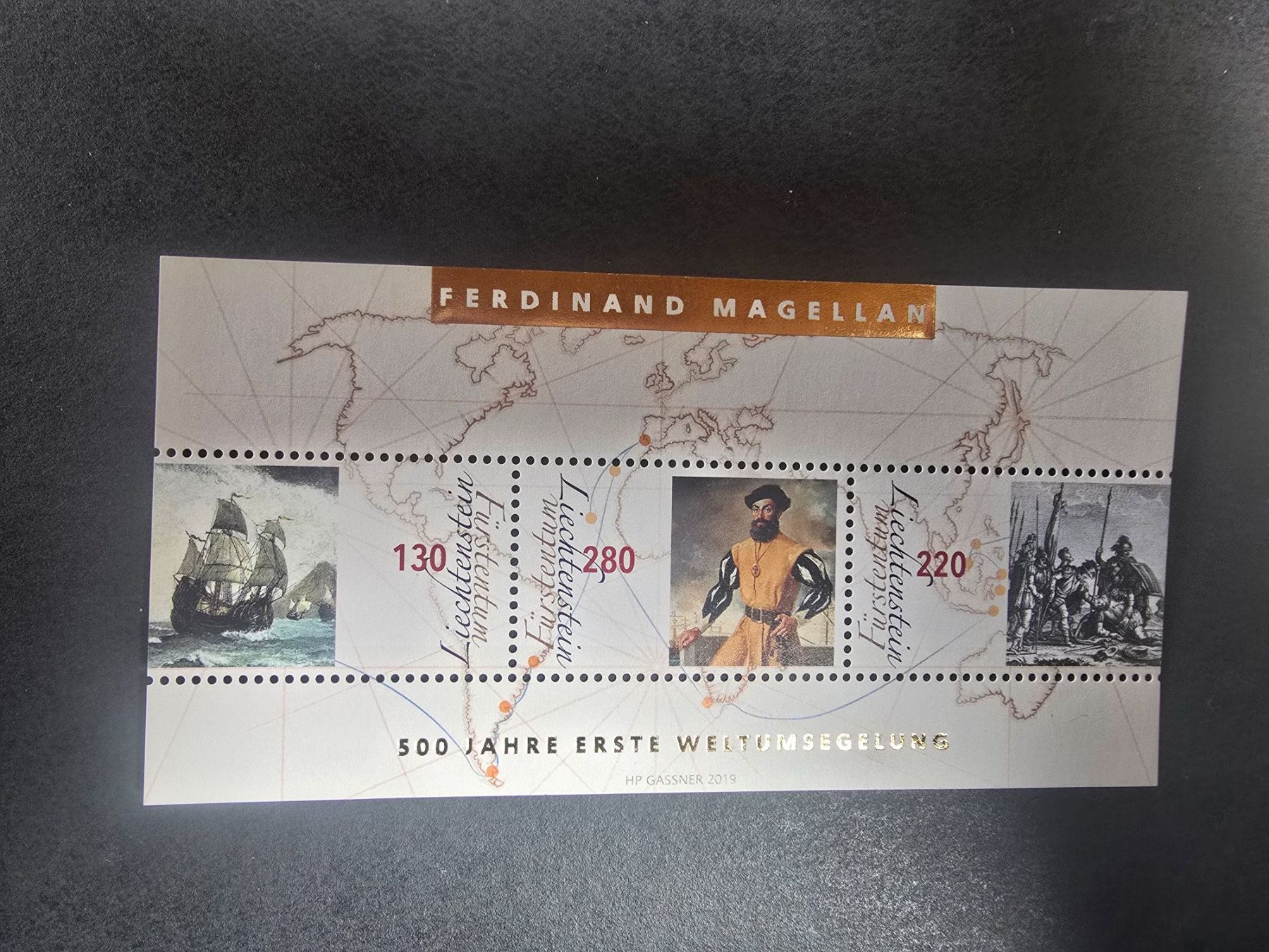 Tutti i francobolli: Liechtenstein Ferdinand Magellan postfrisch – Usato da triesenberg venduto da wisi369