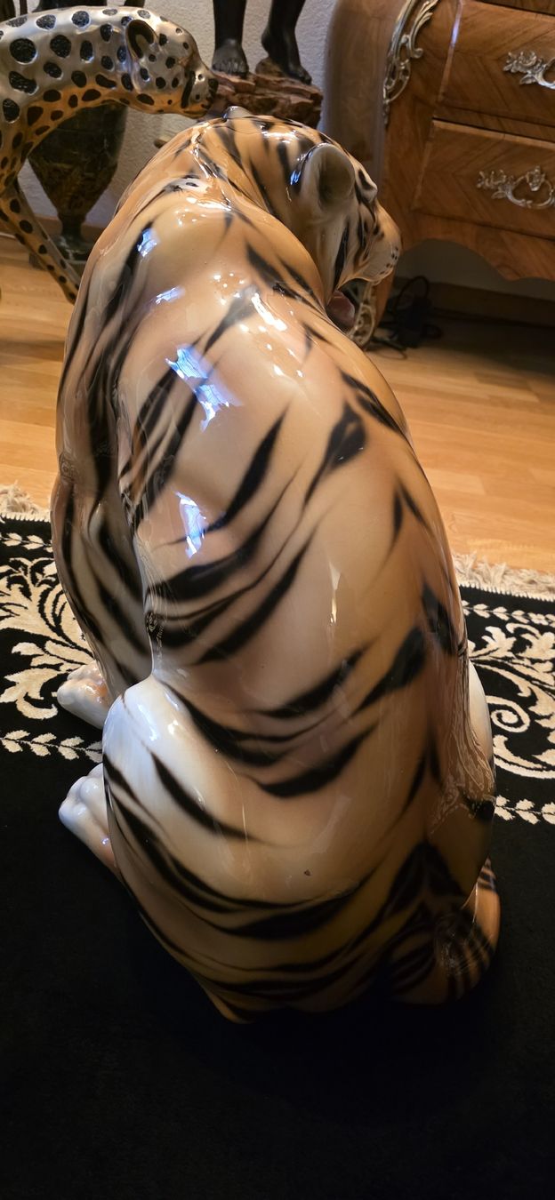 Sculture & Statue: Grosse Vintage Tiger Statue, Keramik – Usato da Kaufdorf venduto da Nati-Nati 3