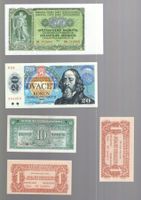 Czecoslovakai noten 5 stück UNC