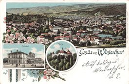 Litho Gruss aus Winterthur 1898