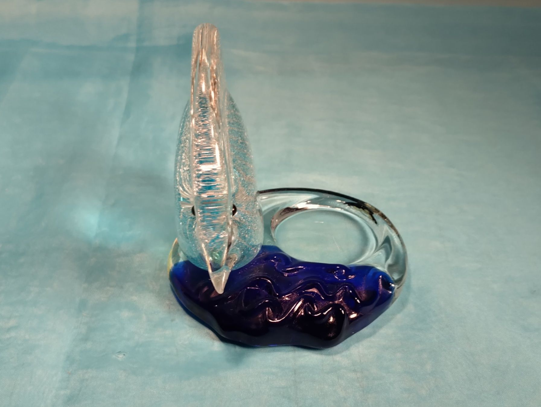 Partylite Portacandele: Teelichthalter PartyLite Fisch, Glas – Usato da Bellach venduto da JingleCherry 1