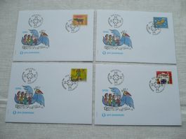 Pro Juventute 2006 4 FDC Einzelmarken SBK J381A - J384A