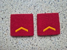 Gradabzeichen Patten Set Korporal Artillerie 