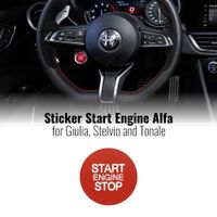 Alfa Romeo Giulia + Stelvio + Tonale Start 2x Aufkleber rot