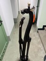 Décoration girafes bois artisanat africain pièce unique bon 