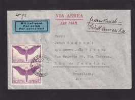 Luftpostbrief Neuhausen --> Rio de Janeiro, 17.08.1935. TOP!