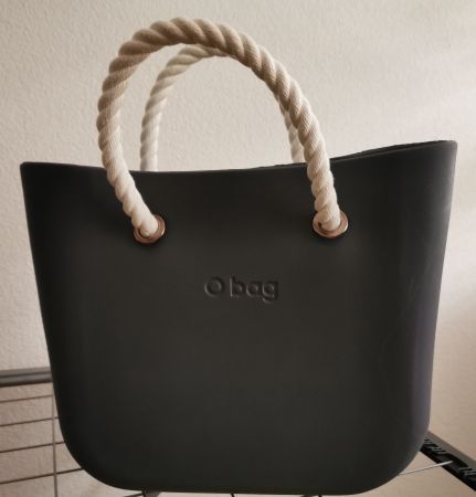 O Bag Shopper in Anthrazit mit Zebra Innentasche, Top!