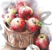 Serviette pommes rouges (1534) 2Stk.