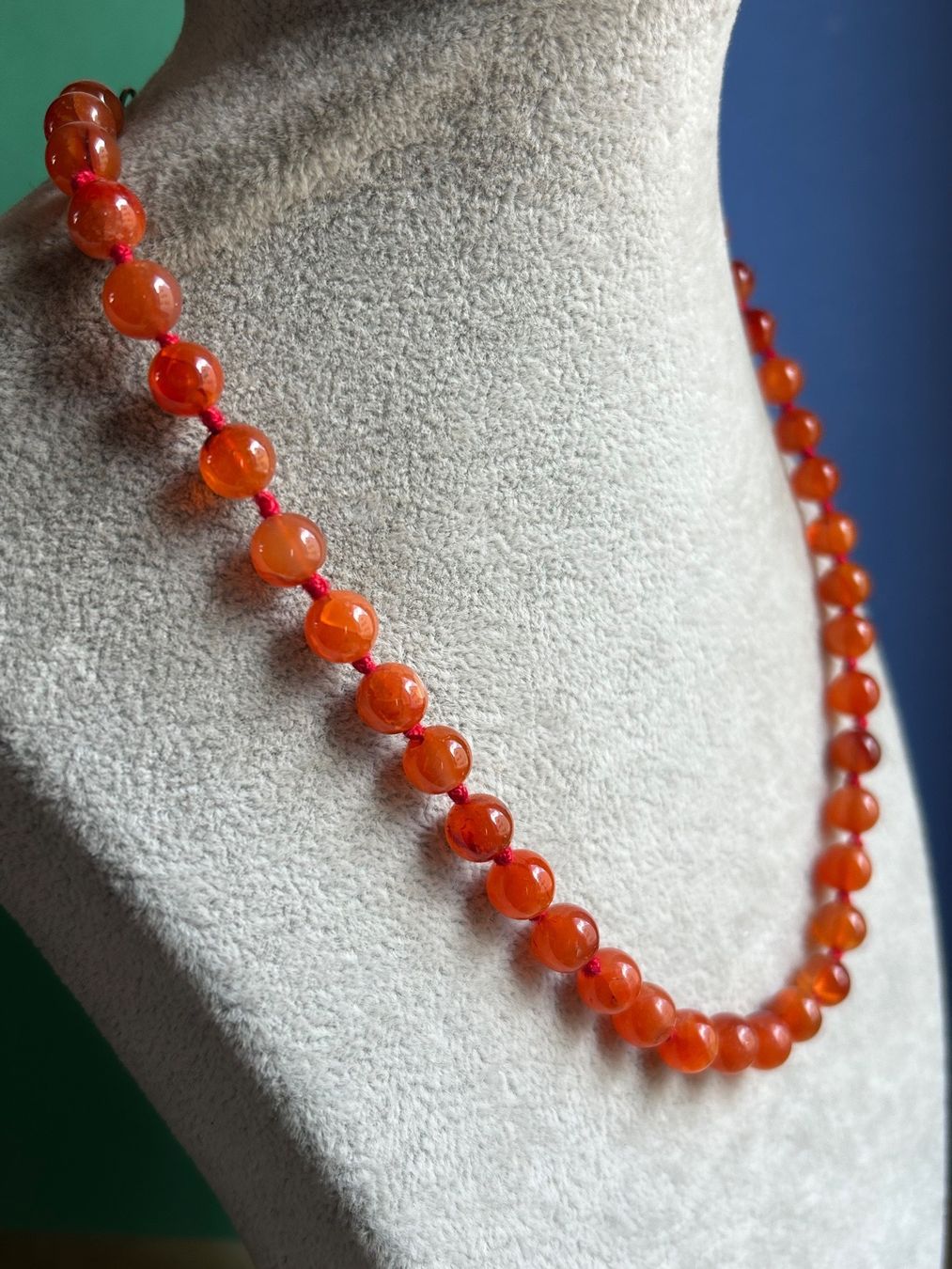 Ketten: Karneolkette orange-rot (46 cm) – Gebraucht aus Dittingen von Bijoubelle 2