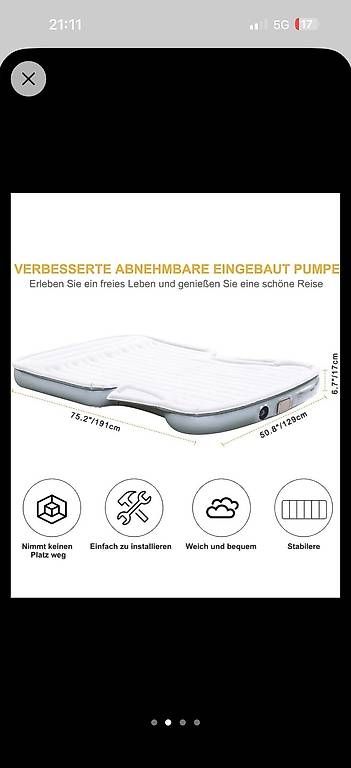 Matratzen: Luftmatratze mit E Pumpe  – Gebraucht aus Herisau von GK25 1