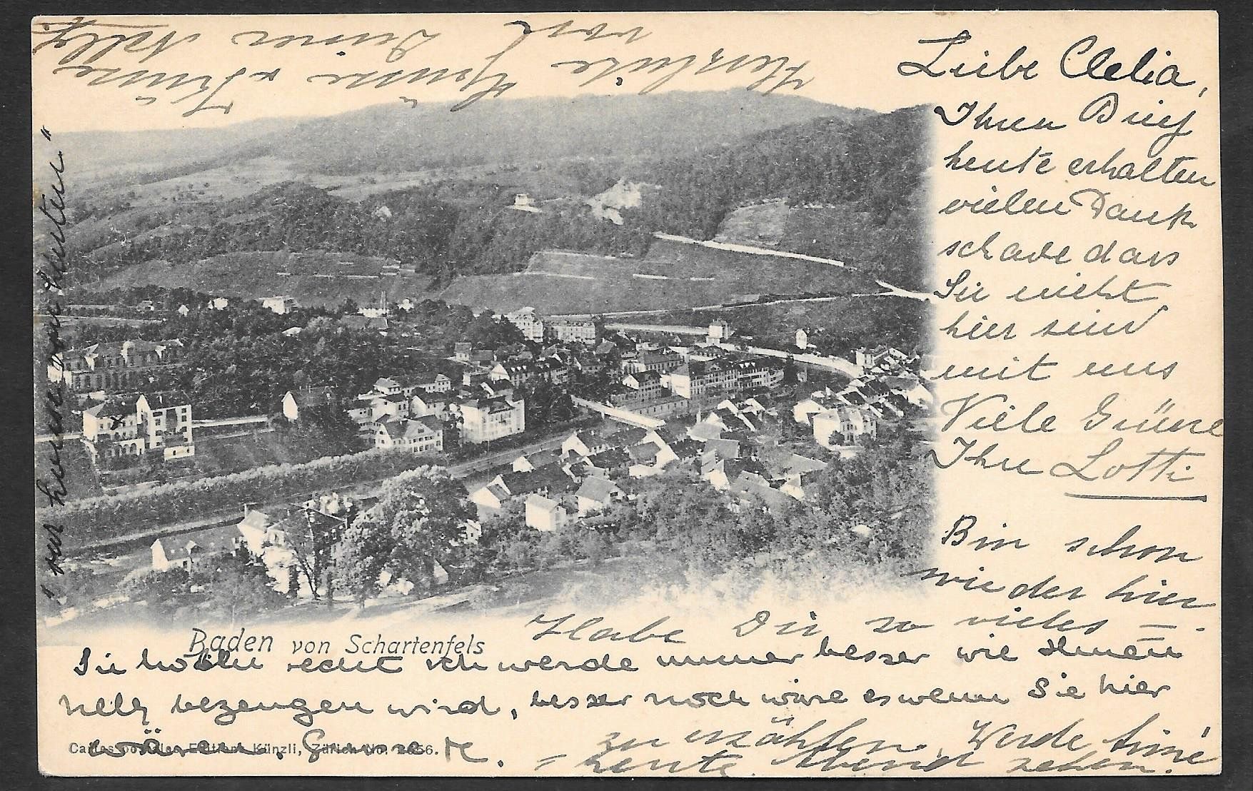 Ansichtskarten: Baden vom Schartenfels aus – Gebraucht aus Olten von clotaldi