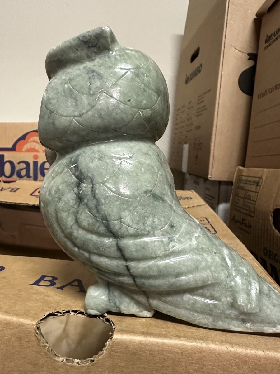 Statuette: Chouette sculptée à la main en marbre – Usato da Lausanne venduto da artnouveau04 2
