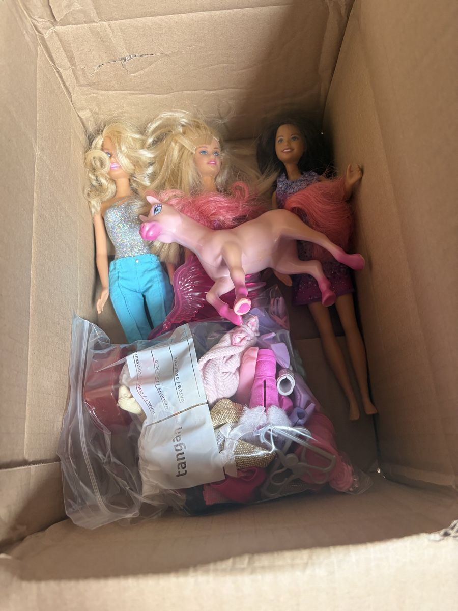 Puppen: 3 Barbies, Zubehör & 1 Pegasus – Gebraucht aus Wölflinswil von Crow
