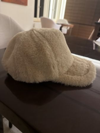 Baseball Cap Teddyfell Optik beige verstellbar