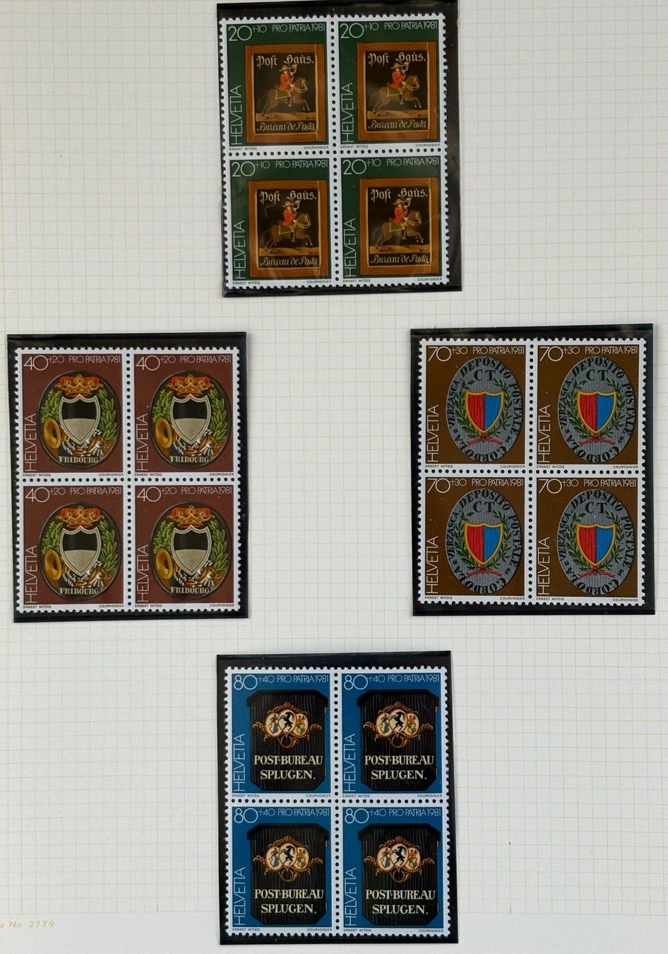 Tutti i francobolli: LOT4 ER BLOCKS BRIEFMARKEN SCHWEIZ NEU – Nuovo (secondo la descrizione) da Ostermundigen venduto da Heavenmaus75